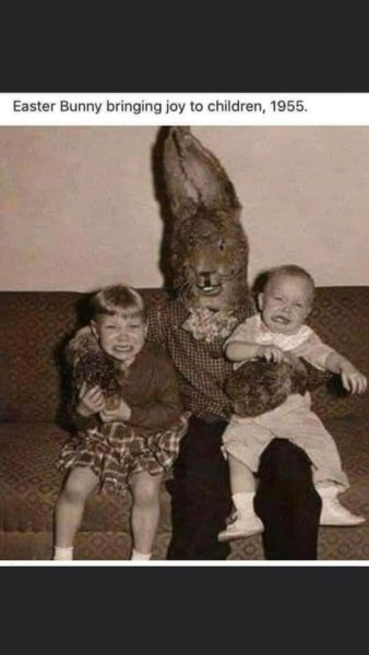 Easter bunny bringing joy to kids in 1955.jpg