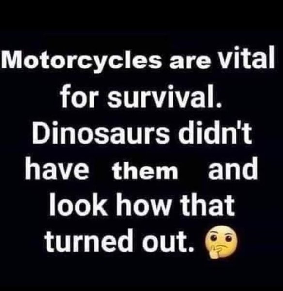 motorcycles are vital for survival look at dinosaurs.jpg